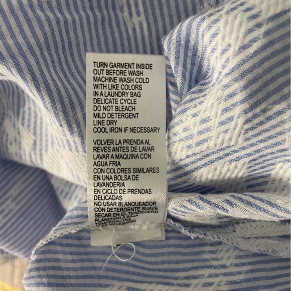 Democracy Blue White Anchor Nautical Popover Size Small S - Picture 5 of 10